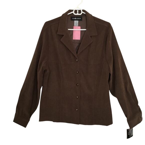 Sag Harbor Jackets & Blazers - NEW Sag Harbor Velvet Feel Soft Faux Suede Pant and Jacket Set Sz 18